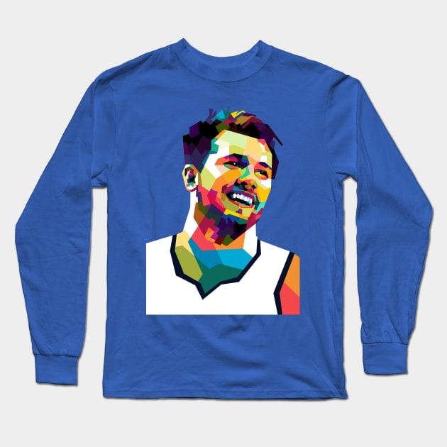 Luka Doncic WPAP Long Sleeve T-Shirt by awangwidyatama